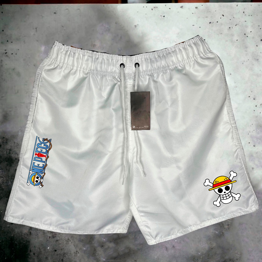 Bermuda Mauricinho Tactel Basquete Skate Corrida - One Piece 02 - CESARIOS em Oferta na Shopee