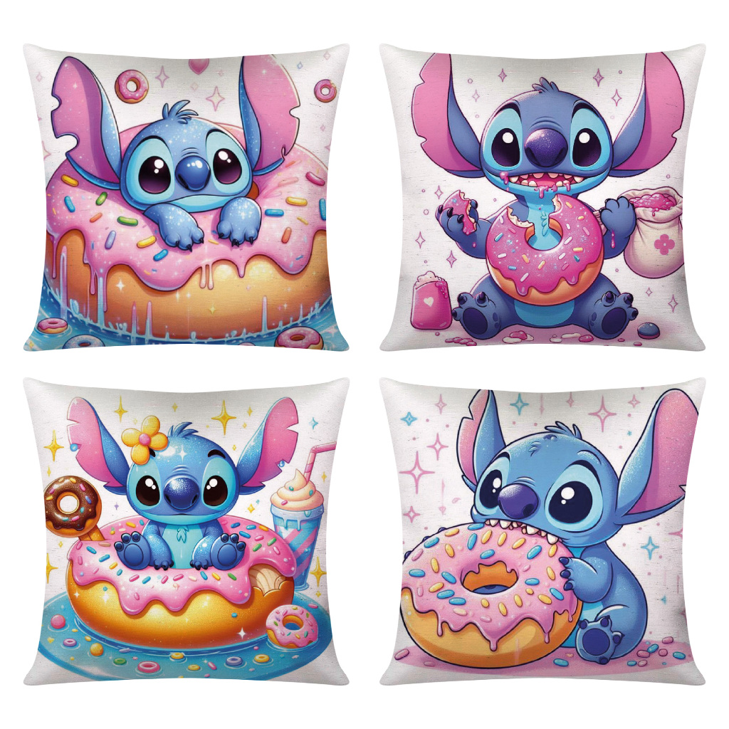 Kit c/ 4 Capas de Almofada Decorativas Modern Print 45x45 - STITCH DONUTS em Oferta na Shopee