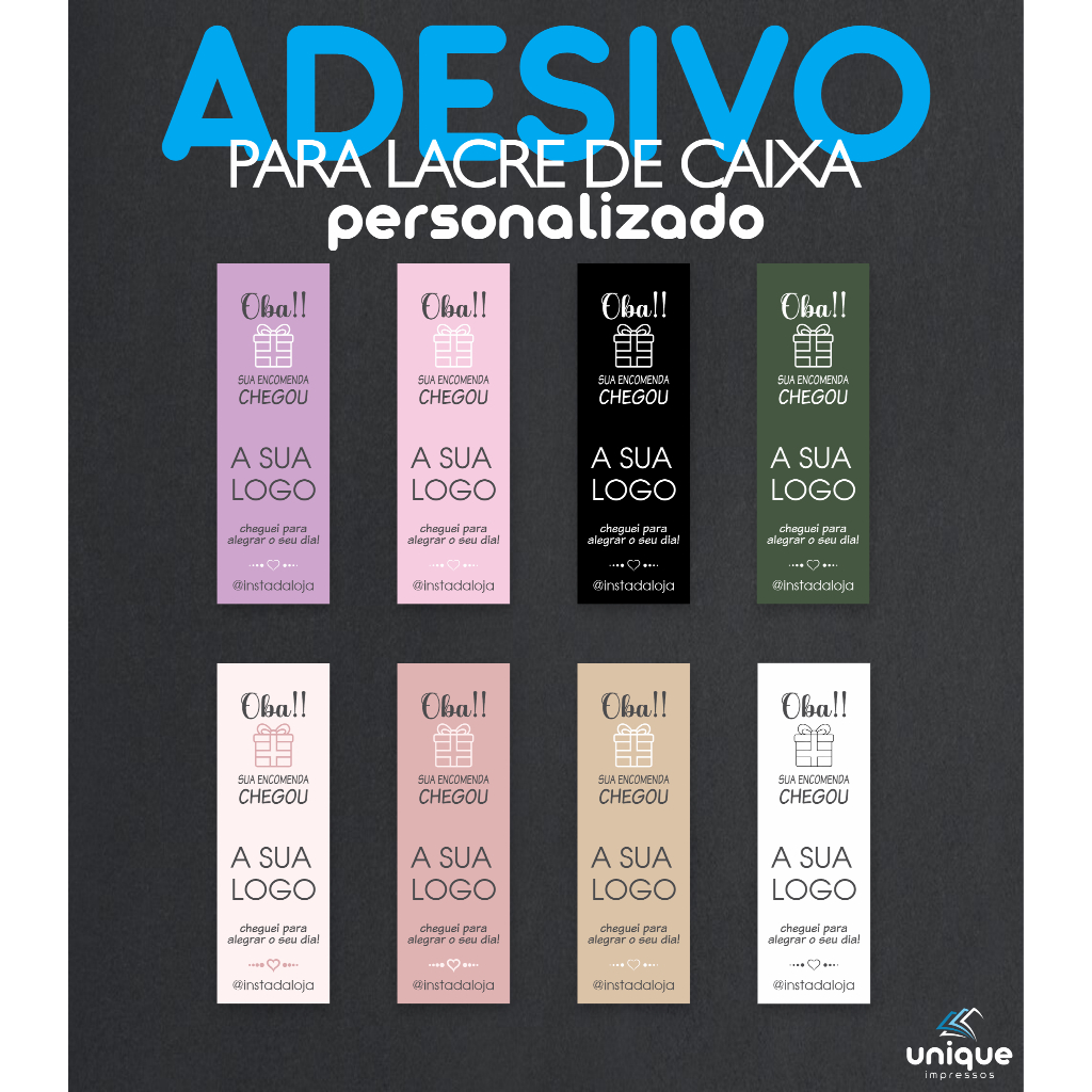 Adesivo Personlizado - Lacre de Caixa - Etiqueta Embalagem em Oferta na Shopee