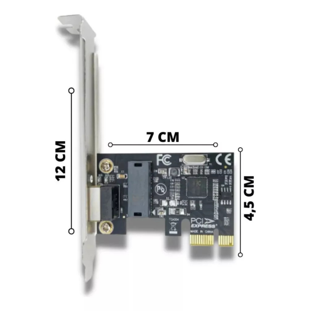 Placa De Rede Pci-express Padrão E Low Profile 10/100/1000
