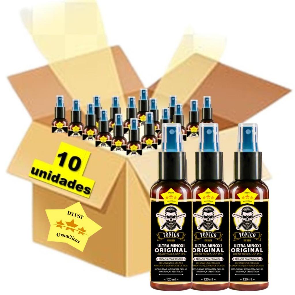Kit 10x Tônico Ultra, Barba Cabelo e Bigode D'Lust