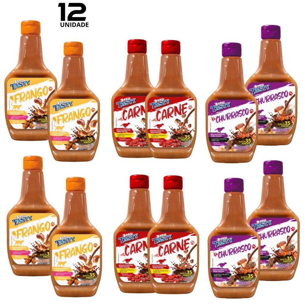 MOLHOS ESPECIAL CREMOSO PARA RAÇAS CACHORRO CÃES  PETS SABORES TASTY  250G DOOGS