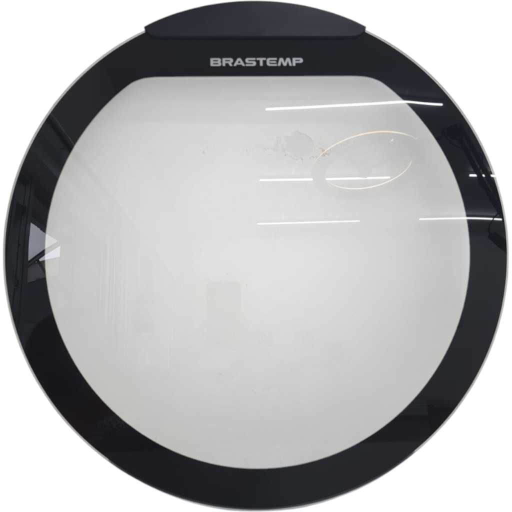 Tampa de Vidro Preta Máquina de lavar Brastemp 12kg 11kg Bwg12ab Bwg11ar Bwu11ae W10733396