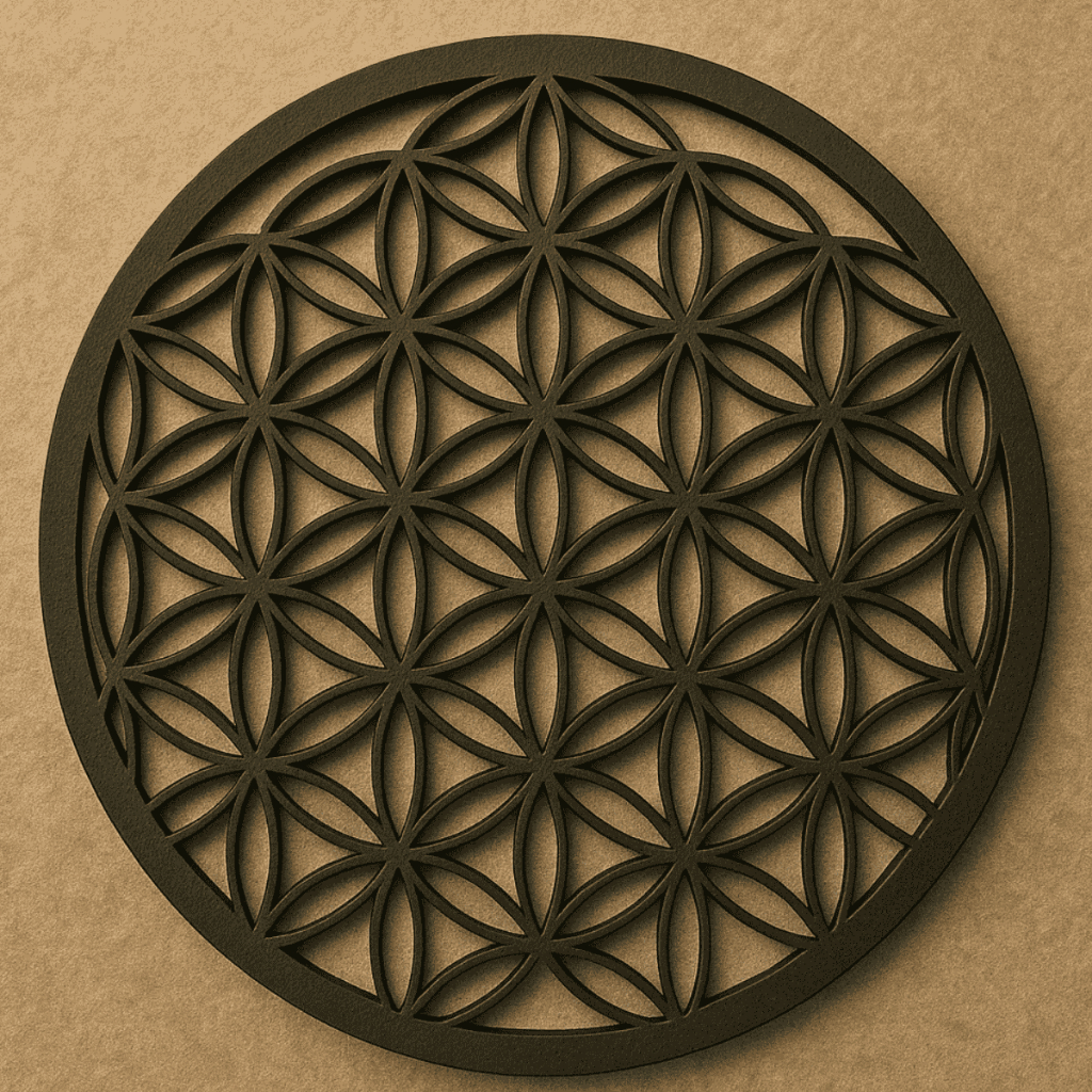 Imagem Placa Mandala Flor da Vida Mdf Elimina Traumas Dores Sofrimentos Decorativa