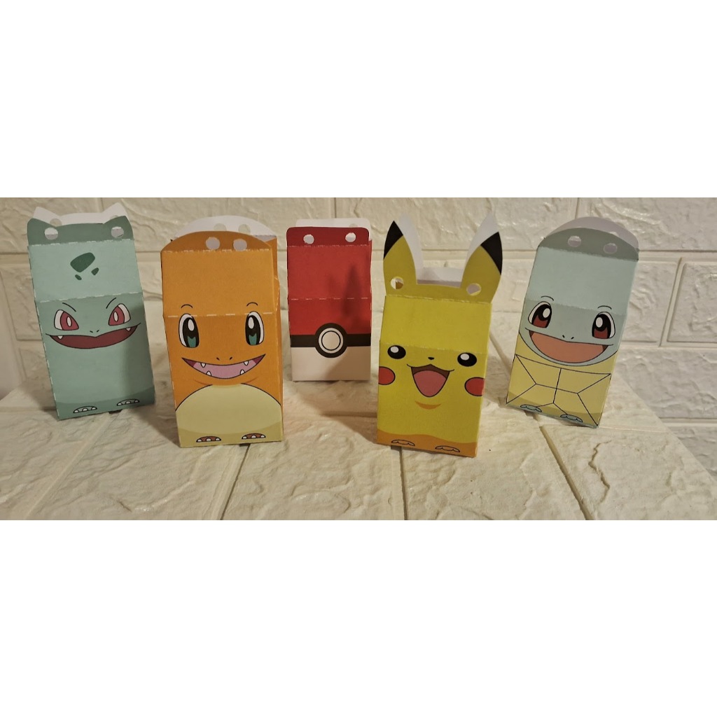 Caixinhas Pokemon 30 unidades lembrancinha pokemon aniversário personalizado  pokemon festa pikachu IMPRESSÃO NA FOLHA