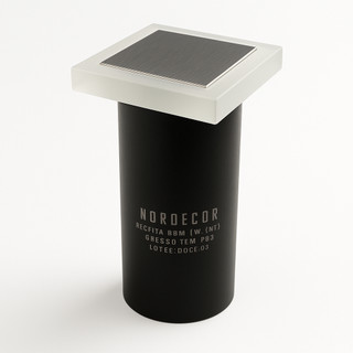 Luminária Embutida Solo Quadrada Nordecor Pazo 1W 3000K IP67 Bivolt Cinza Jardim Piso Externo