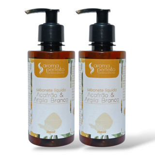 Kit 2 Sabonete Líquido Açafrão e Argila Branca (Depila, anti foliculite e clareador) 250ml cada