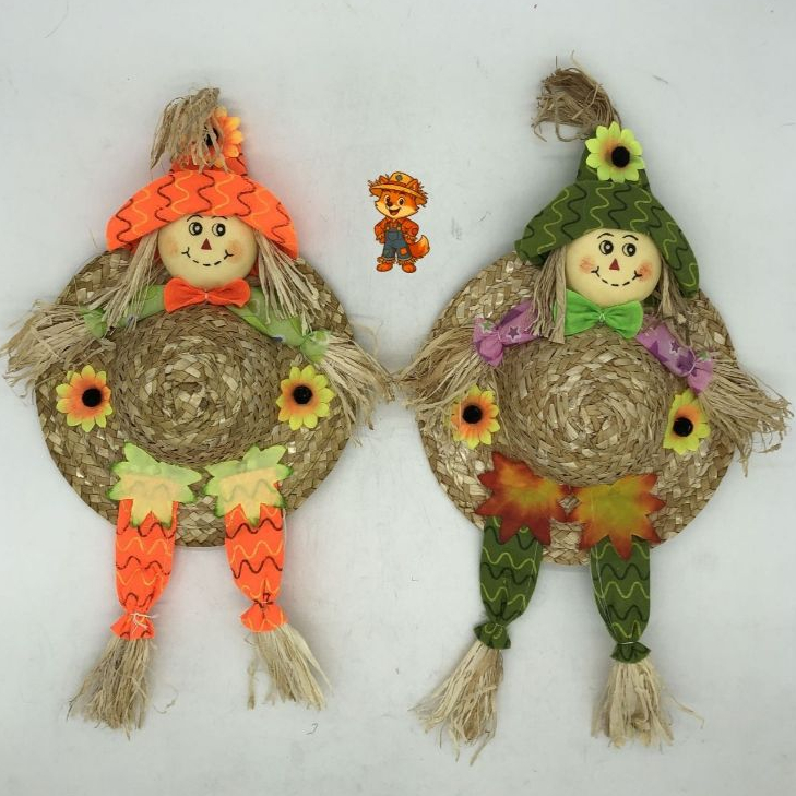 Kit c/ 2 - Decoração Espantalho Chapéu de Palha para FESTA JUNINA JULINA AGOSTINA