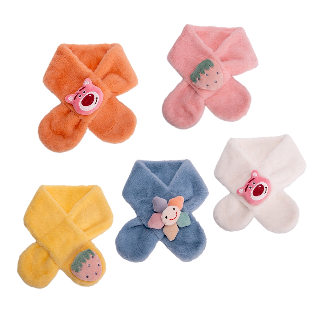 Cachecol Infantil Pelúcia Cachecol com Boneca Menina e Menino Cachecol de Cola Quente Fashion Para 3-9 Anos