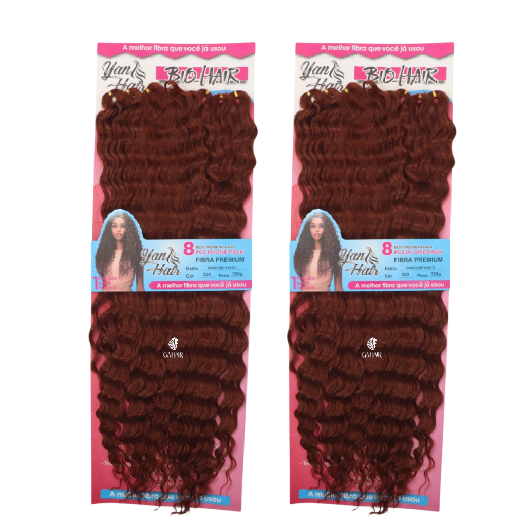 Kit 2 Cabelos Bio Organicos Cacheado Para Crochet Braids - Daisy- Mega Hair - Identico Ao Humano em Oferta na Shopee