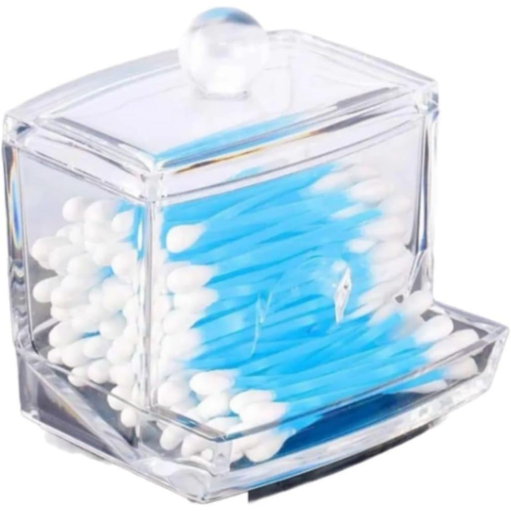 Porta Cotonete em Acrílico com Tampa Organizador em Oferta na Shopee