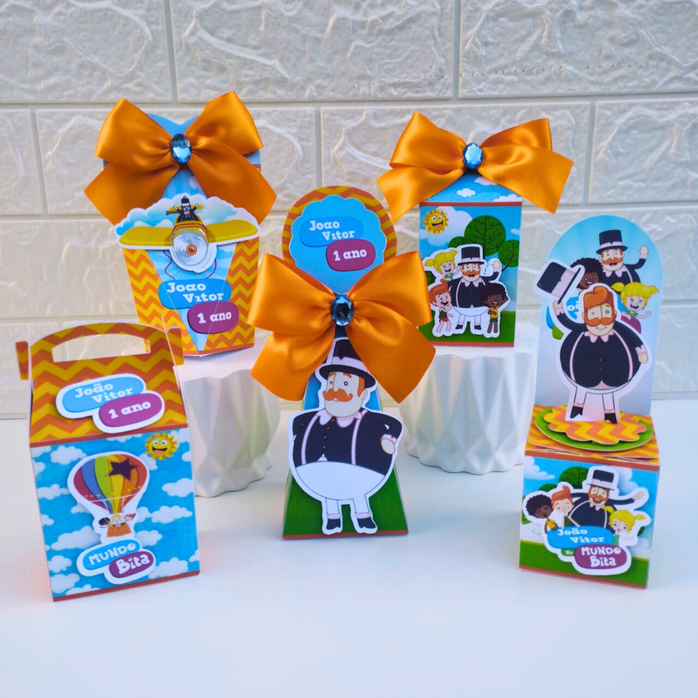 Kit Festa Personalizados Mundo Bita | Festa Infantil | Aniversario | Lembrancinhas | Kit Personalizados | Semi MONTADOS