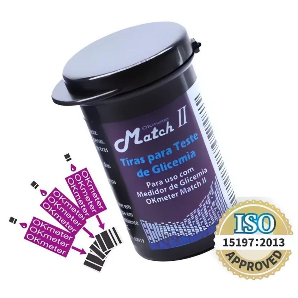 Kit Completo Match 2 Ok Meter Aparelho+caneta+50 Tiras — imagem 2 de 2