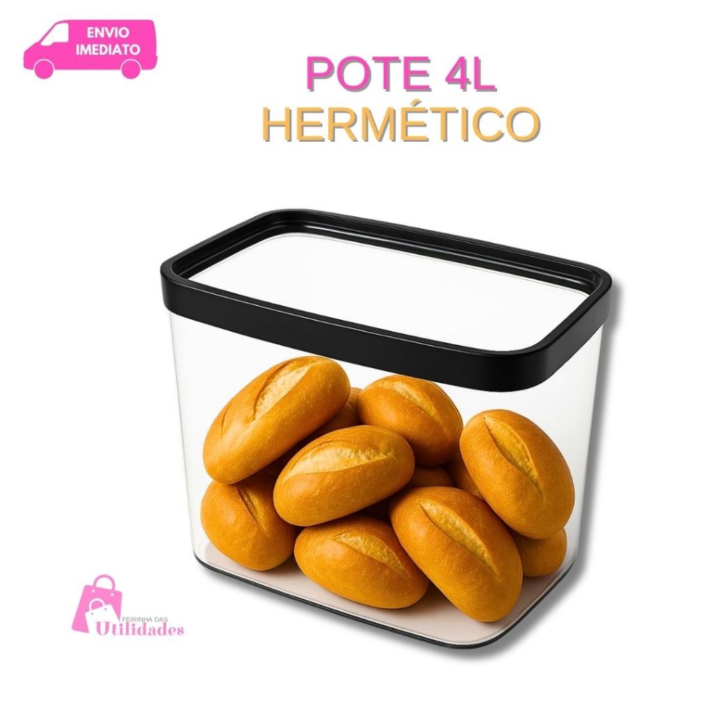 Pote Hermético para Pão - Comprar com Melhor Preço em Padaria