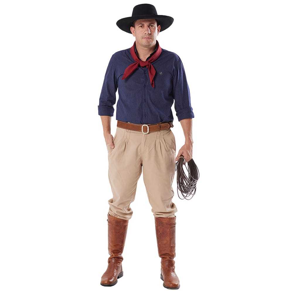 Calça Bombacha campeira gaúcho rodeio masculina pampeana castelhana sarja algodão promoção