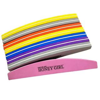 30 Lixas Honey Girls Original Polidora Lixa Fecha Poro 100/180 Alta Qualidade Nail Designer Maicure em Oferta na Shopee
