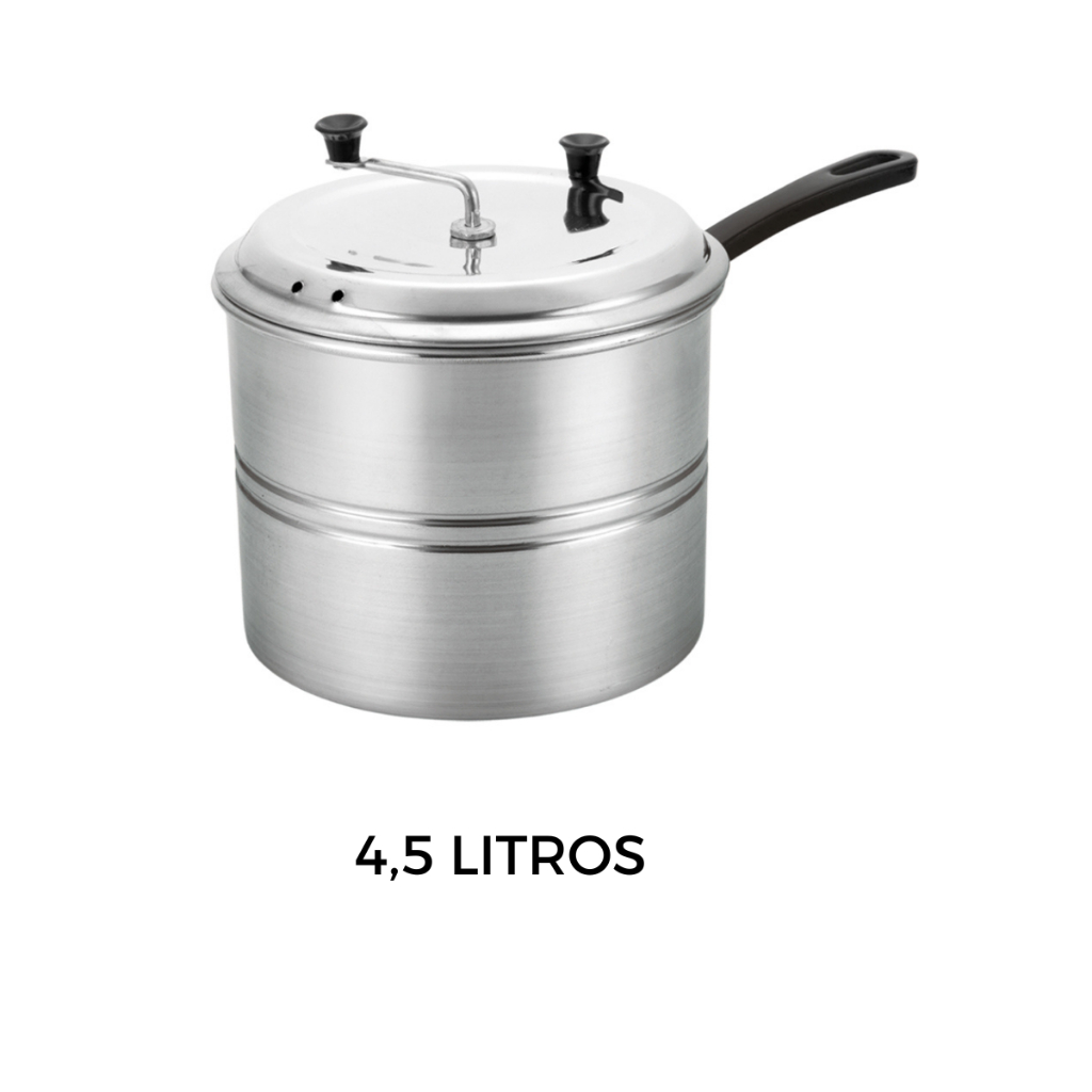 Panela Pipoqueira Em Aluminio Polido 4,5 Litros em Oferta na Shopee