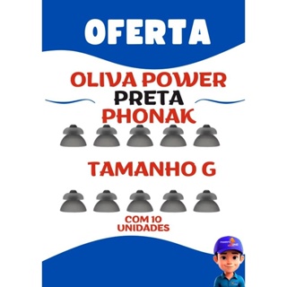 NOVIDADE!! 10 Olivas Power Duplas P/ PHONAK/ARGOSY E OUTRAS MARCAS - Fechadas Todos Tamanhos em Oferta na Shopee