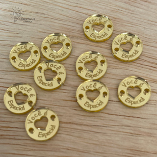 kit 90 tags escrito VOCÊ É ESPECIAL Acrilico Espelhado decorativo DISCO CORAÇÃO VAZADO etiqueta em Oferta na Shopee