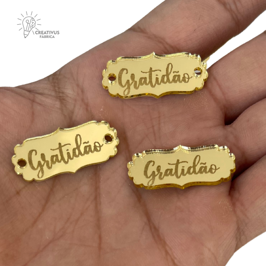 KIT COM 200/150/100/50 Unidades MOLDURINHA escrita GRATIDÃO aplique etiqueta tags plaquinha em Oferta na Shopee