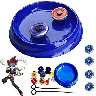 Super Kit 4 Beyblade Metal com LED + 2 Lançadores e Arena Diversão Garantida