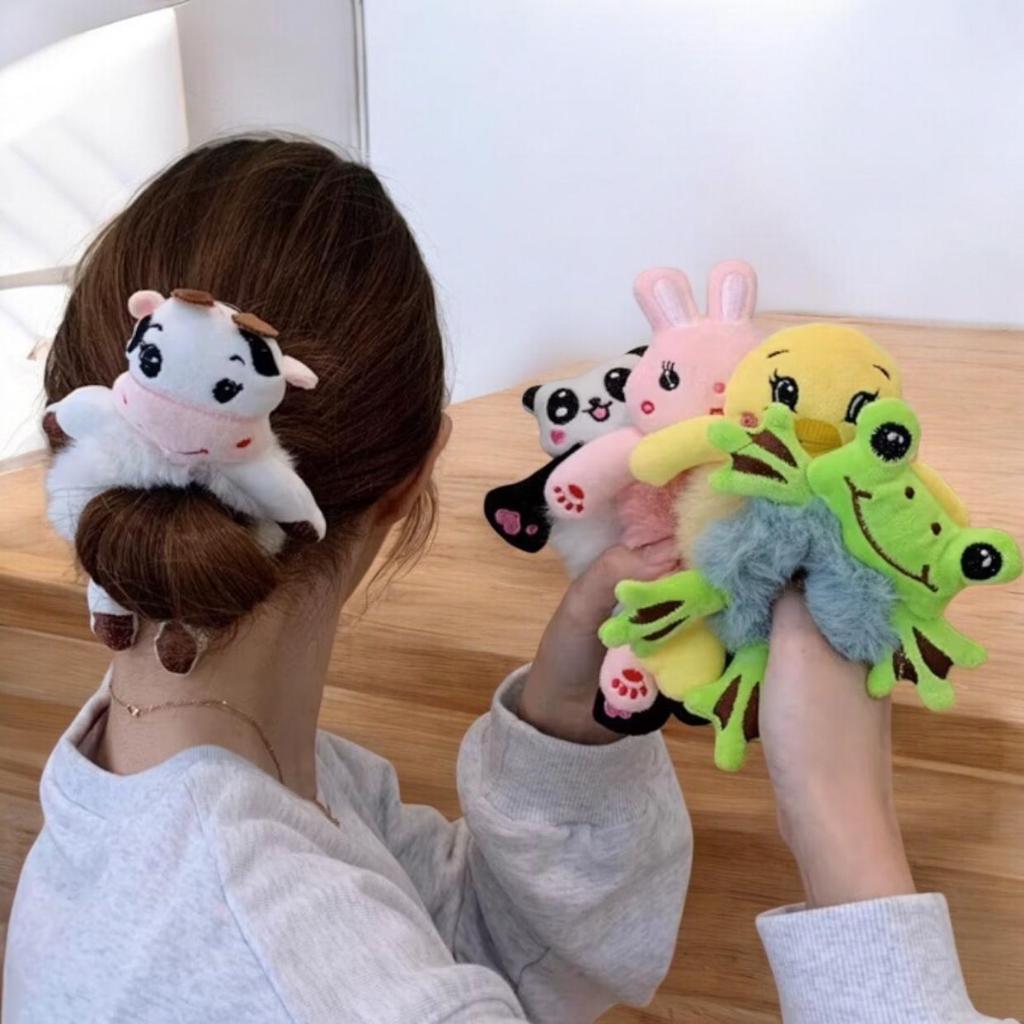 Bonito dos Desenhos Animados de Pelúcia  de Cabelo Elástico Coelho Panda Acessório-YL