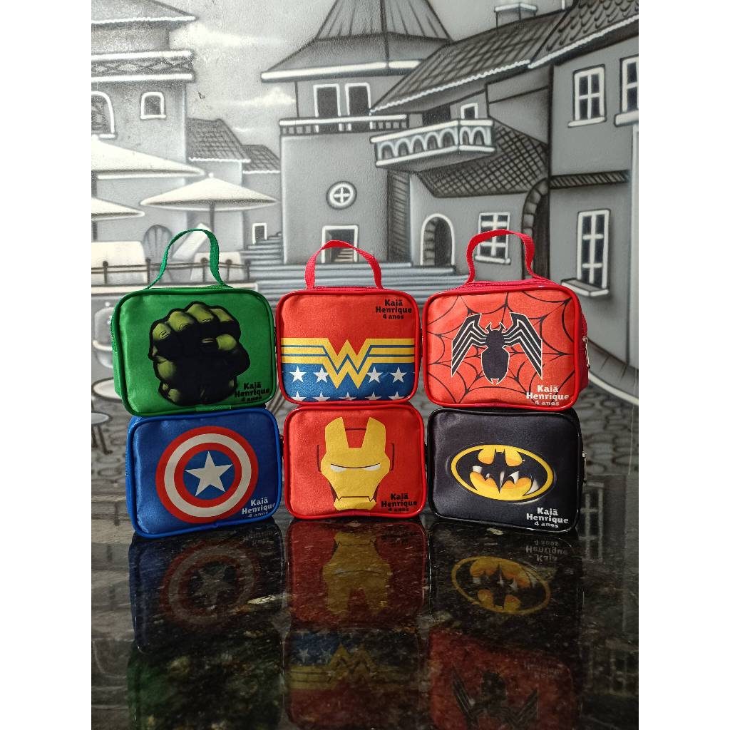 26 BOLSINHAS PERSONALIZADAS HEROIS VINGADORES LEMBRANCINHA ANIVERSARIO BOLSINHA PERSONALIZADA