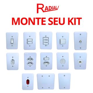 Radial Linha Pollar Tomada Interruptor 4x2 10A/20A Tomadas Simples 10a 20a gelo com tecla espelho