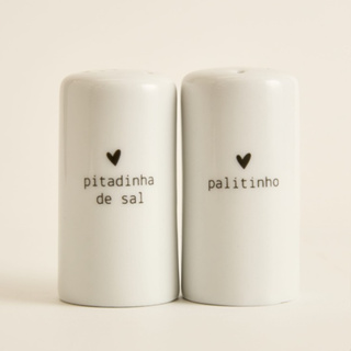 Saleiro e/ou Paliteiro de porcelana branco mini em Oferta na Shopee