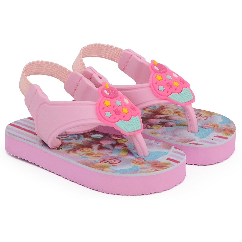 Chinelo Sandalia Bebê Infantil Menina Feminino Confortavel CupCake Minnie Stitch Lançamento 2026