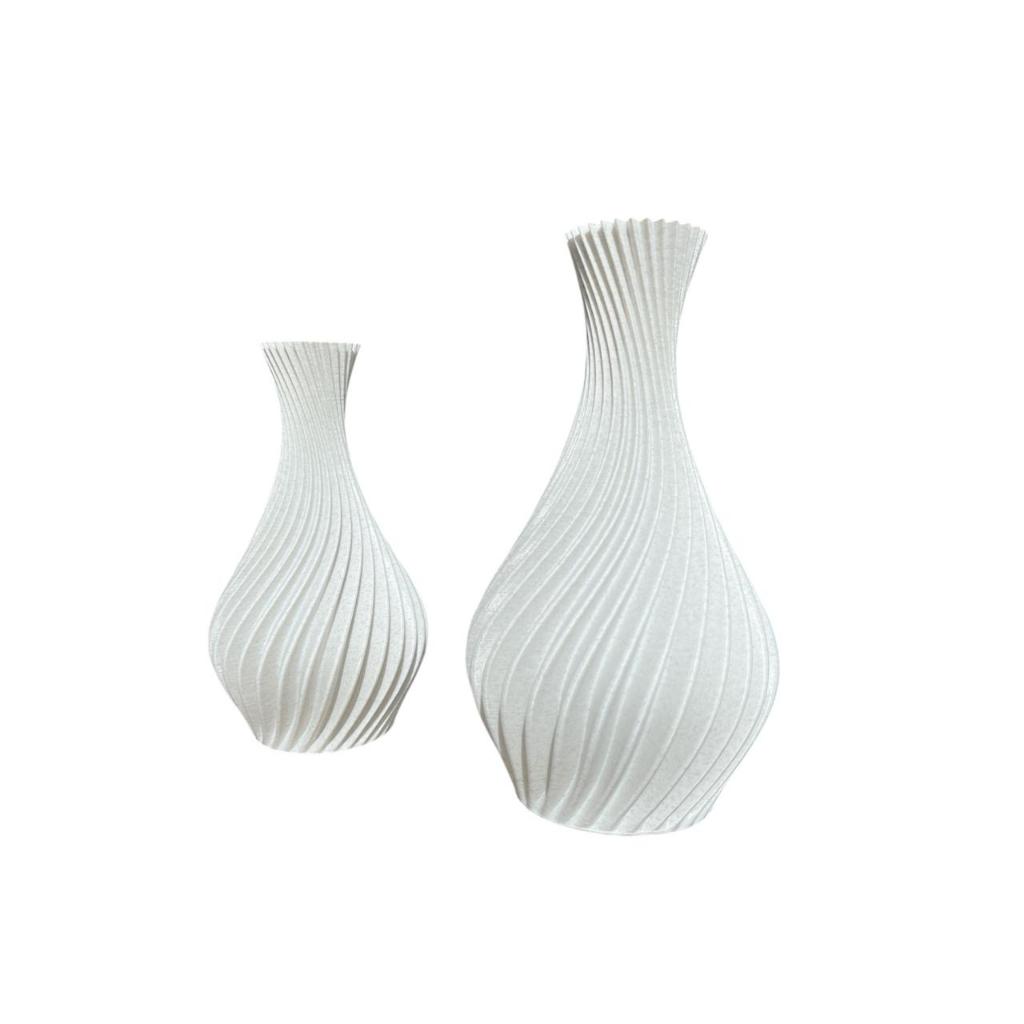 Kit 2 Vasos Decorativos em Espiral - Varias Cores