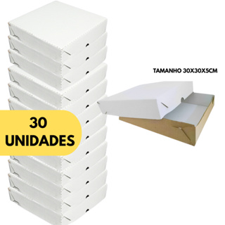 30 Embalagem Para Salgados Doces Caixa Ondulada Reforçada Tamanho 30x30cm em Oferta na Shopee