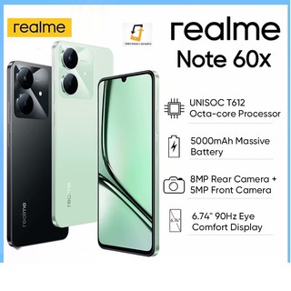 Realme Note 60x 128GB ou 64GB Dual Sim 4GB ou 3GB RAM, Tela 6.74" 90Hz, - Global [Lançamento 2025]