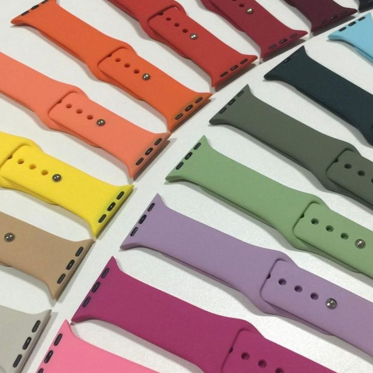Pulseiras Lisa de Silicone Para Smartwatch Apple Watch 38mm até 49mm
