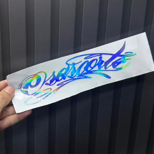 Adesivo Osascorte Holografico para moto bike carro muda de cor holográfico viseira de capacete