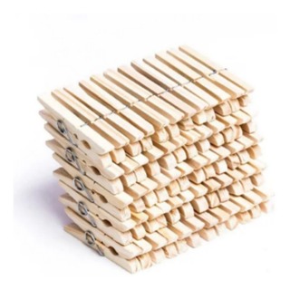 Pregador Prendedor De Madeira Tradicional 60 Unidades em Oferta na Shopee