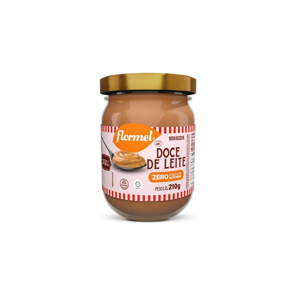 Doce de Leite Cremoso Flormel Zero Açúcar Pote com 210gr