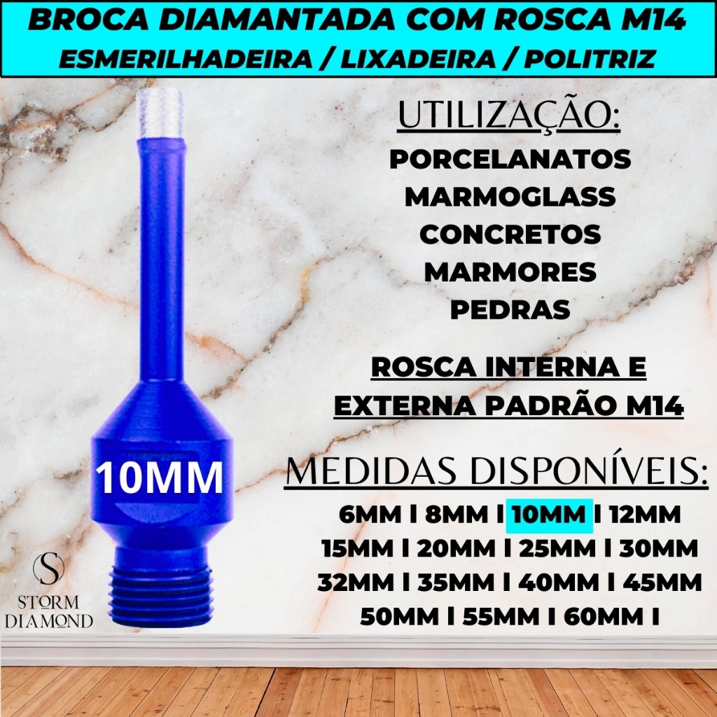 Broca para Furar Granito e Marmore 10mm: Onde Comprar | BuscaProdutos