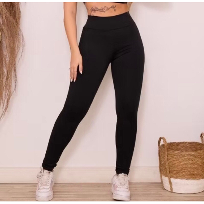 Calça legging leg feminina justa academia cintura alta suplex grosso sem transparência exercício caminhada moda fitness