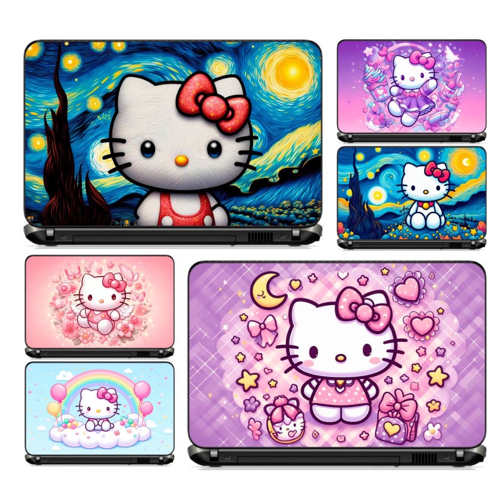Adesivo Personalizado Skin Pelicula Notebook Macbook Tablet Hello Kitty [ 00 ] Cartoon Desenho Gata