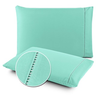 Kit 02 Fronhas em Ponto Palito 400 Fios - MOCHI & OLIVEIRA em Oferta na Shopee