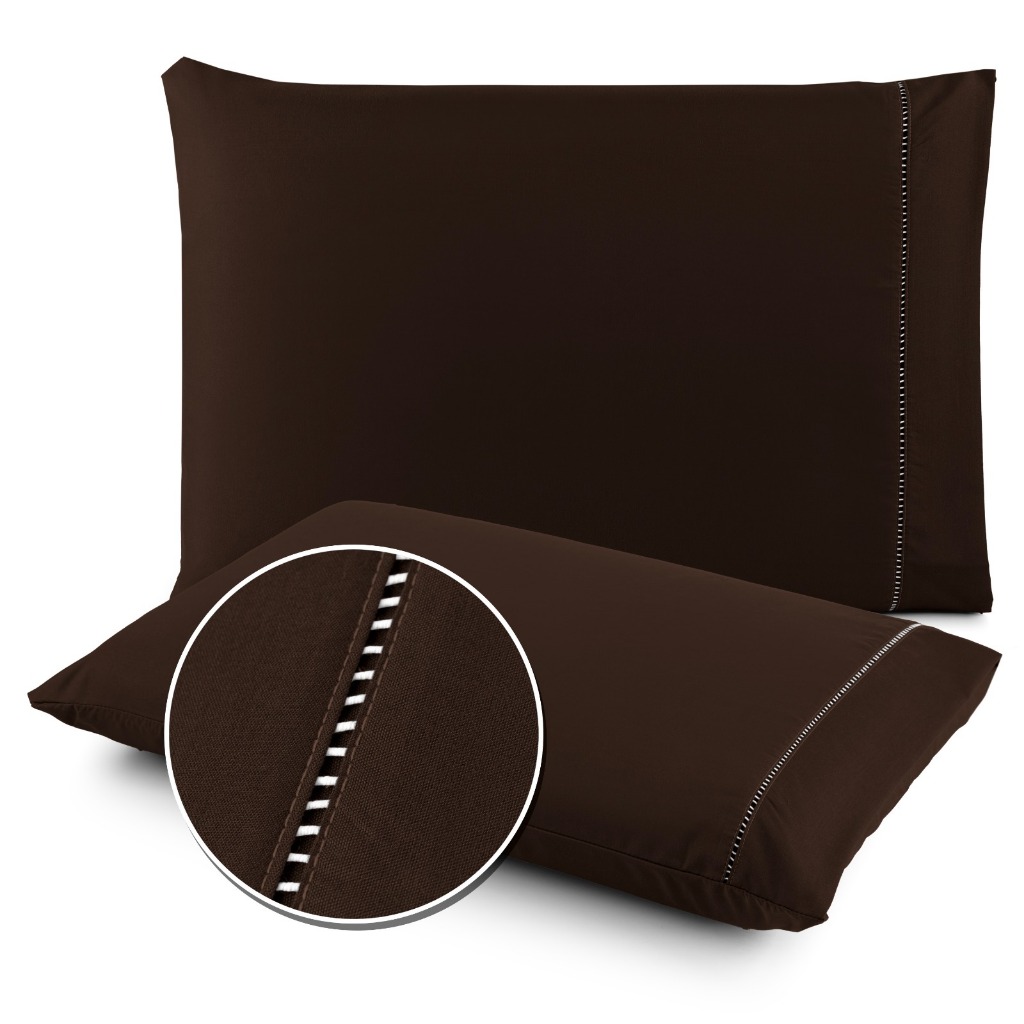 Fronhas Ponto Palito em Tecido Micropercal 400 Fios - Kit com 06 - LAURINHA DECOR