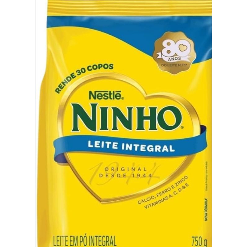Leite em Pó Ninho Integral Instantâneo 750g - Rende 30 Copos Nestlé
