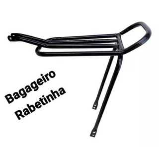 Bagageiro Tubular Traseiro Preto De Bike Aro 20, Aro 24 e Aro 26 Rabetinha