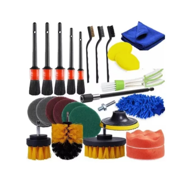 Kit Escovas De Limpeza Pesada Para Parafusadeira Furadeira - de lavagem de veículos