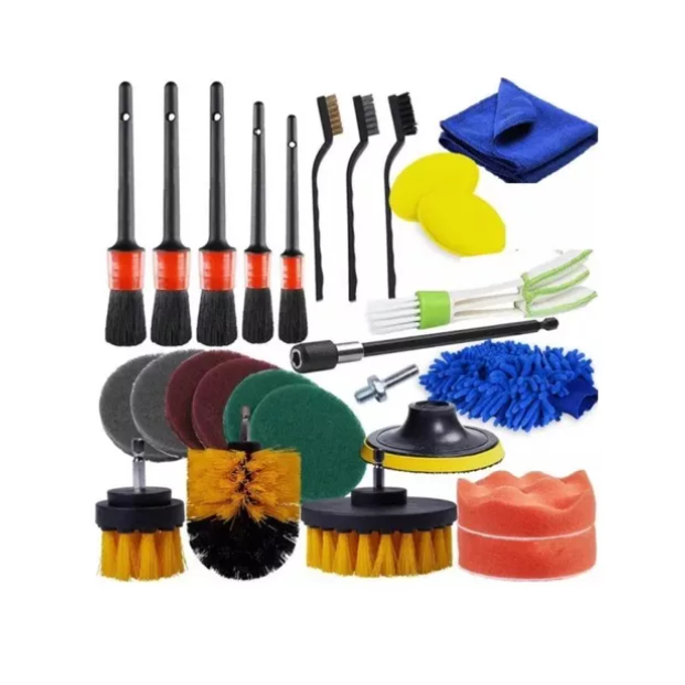 Kit 27 Escovas De Limpeza Pesada Para Parafusadeira Furadeira - de lavagem de veículos em Oferta na Shopee