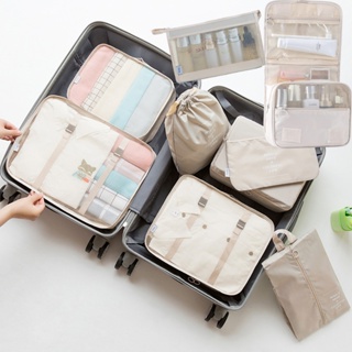 Kit 9 Pecas Bolsa Organizadoras Para Mala Roupas Saco De Sapatos Bagagem Viagem em Oferta na Shopee