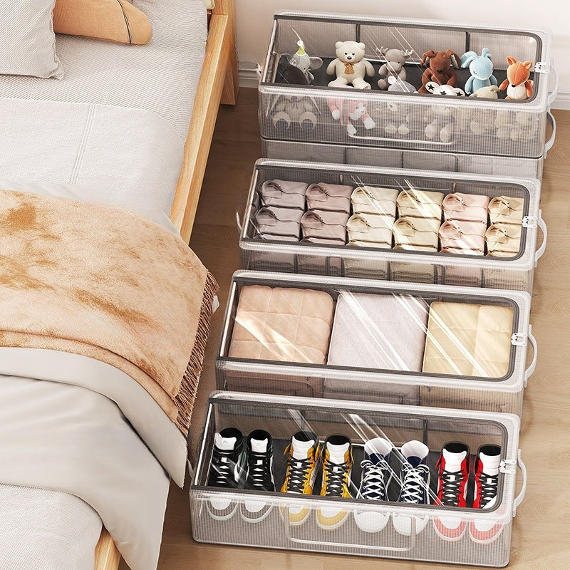 Caixa Organizadora para Sapatos Empilhável com Tampa Flip em PVC Multiuso
