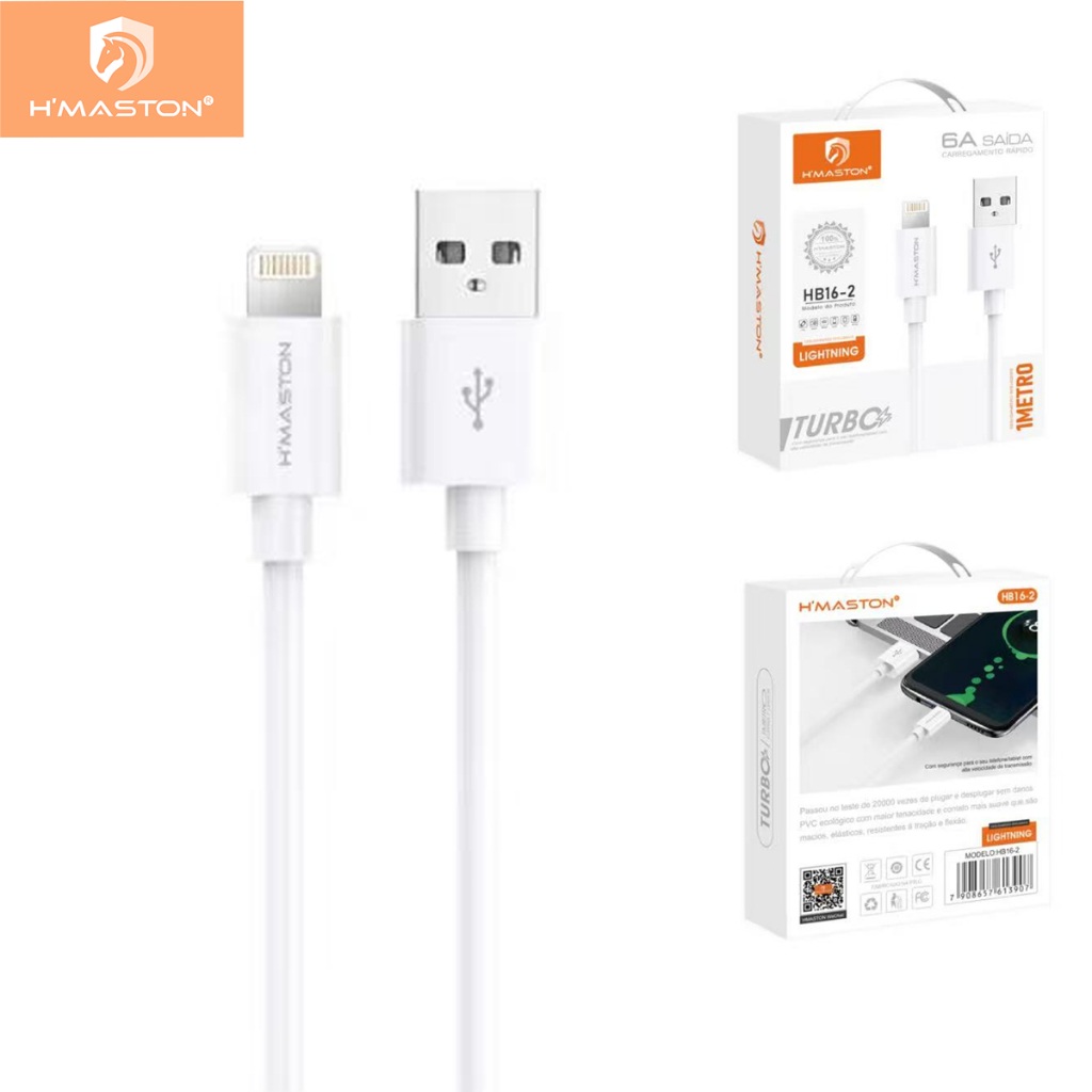 H'maston HB16 Cabo Usb Dados 2Tipo C/Usb-c Para Lightning Cabo Usb rápido eficiente em Oferta na Shopee