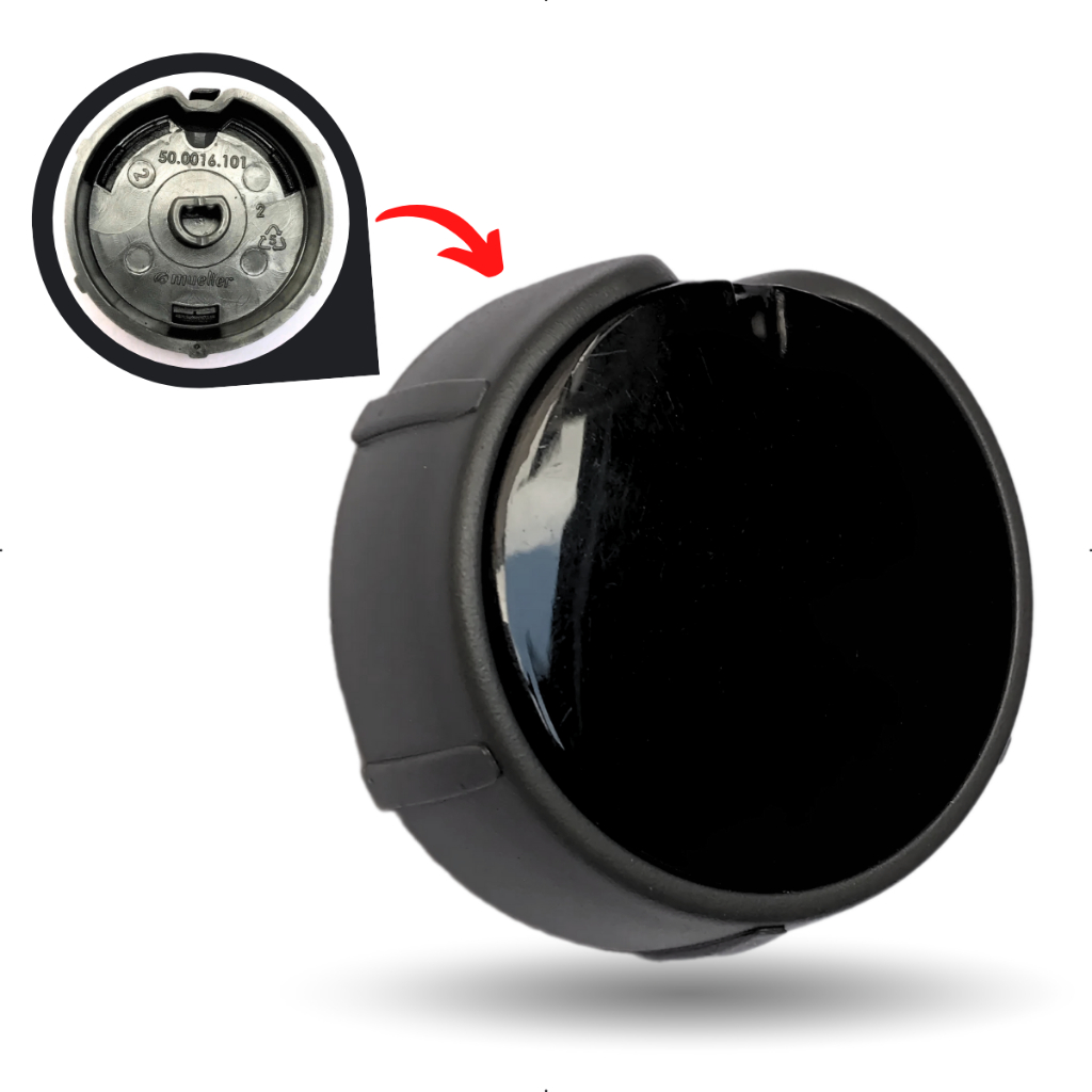 Botão Entrada De Água Lavadora Mueller Family / Big Aquatec preto em Oferta na Shopee